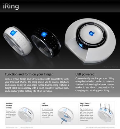 Controla tu iPhone/iPod con el anillo iRing