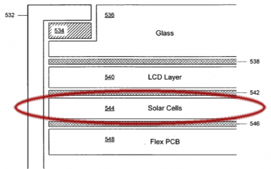 Nueva pantente de apple para usar la capturar la energía solar en las pantallas LCD