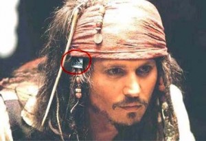 Johnny Depp en Piratas del Caribe. La Maldición de la Perla Negra