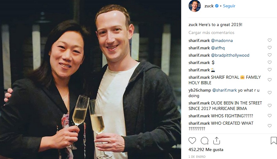 Zuckerberg en Instagram