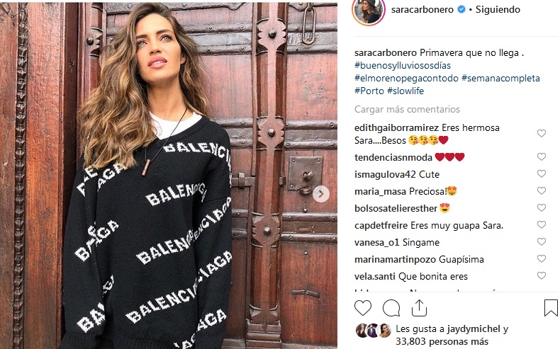 Sara Carbonero copia un jersey a una influencer italiana