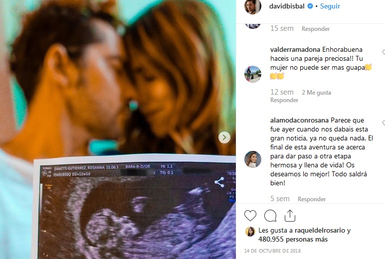 David Bisbal y Rosanna Zanetti anuncian embarazo